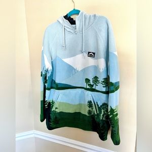 Massive mens L fits women XL outdoor fleece hoodie